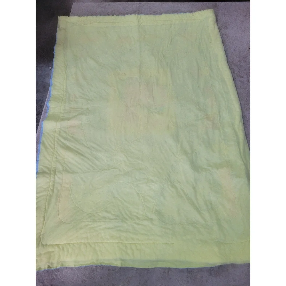 Vintage Playskool Quilted Baby Blanket Train Fire Truck full comforter 53x33
